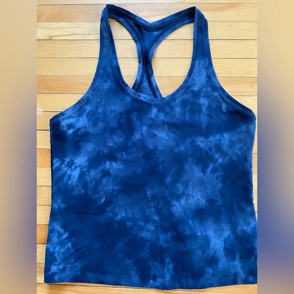 Lululemon Athletica Navy Tie-Dye Tank Top - Picture 1 of 3